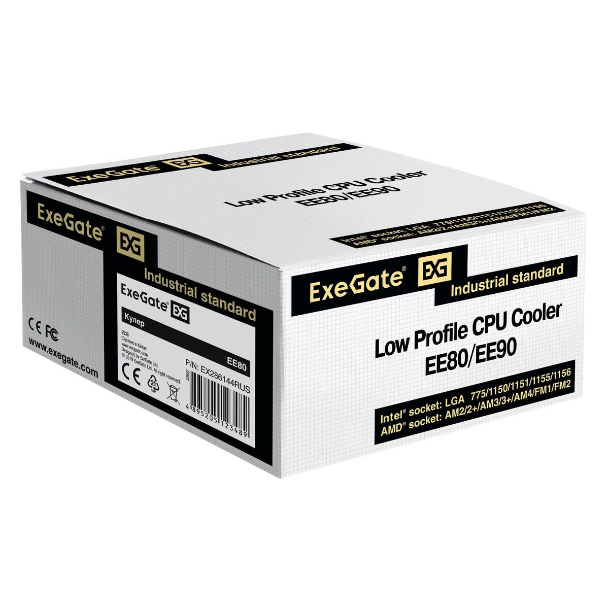 Устройство охлаждения(кулер) Exegate EE80 Soc-775/1150/1151/1155/1156/1200/1700/ AM2/AM2+/AM3/AM3+/A