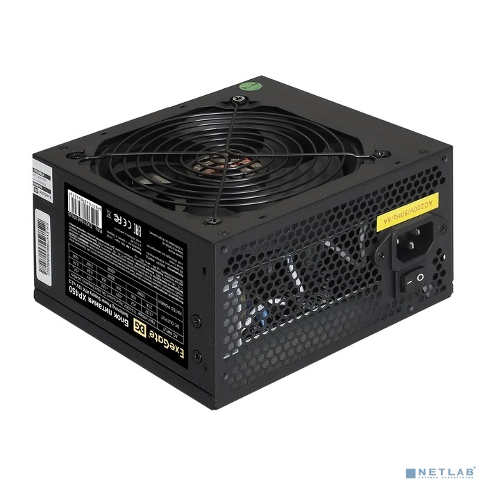 Exegate EX219461RUS-PC Блок питания 450W ExeGate XP450 (ATX, PC, 12cm fan, 24pin, 4pin, PCIe, 3xSATA