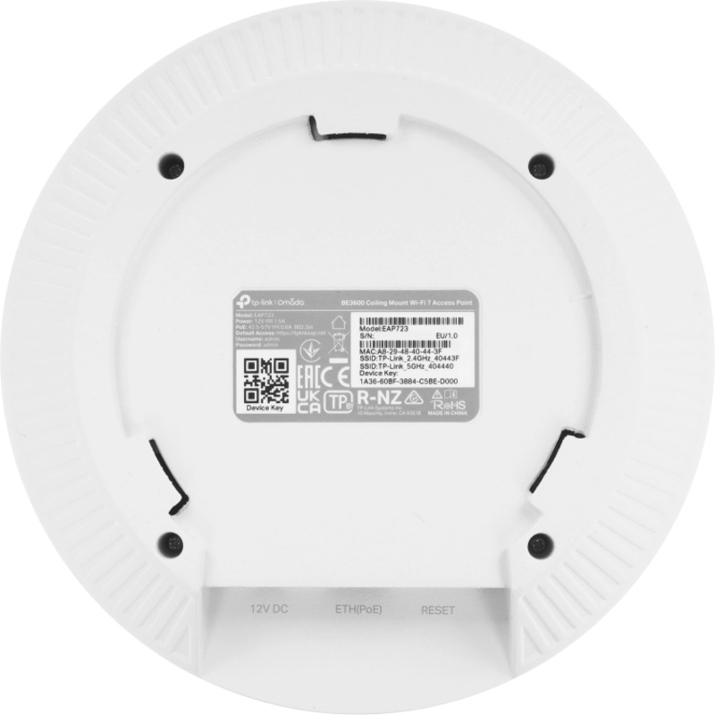 точка доступа TP-Link EAP723, BE5000 Ceiling Mount Wi-Fi 7 Access Point