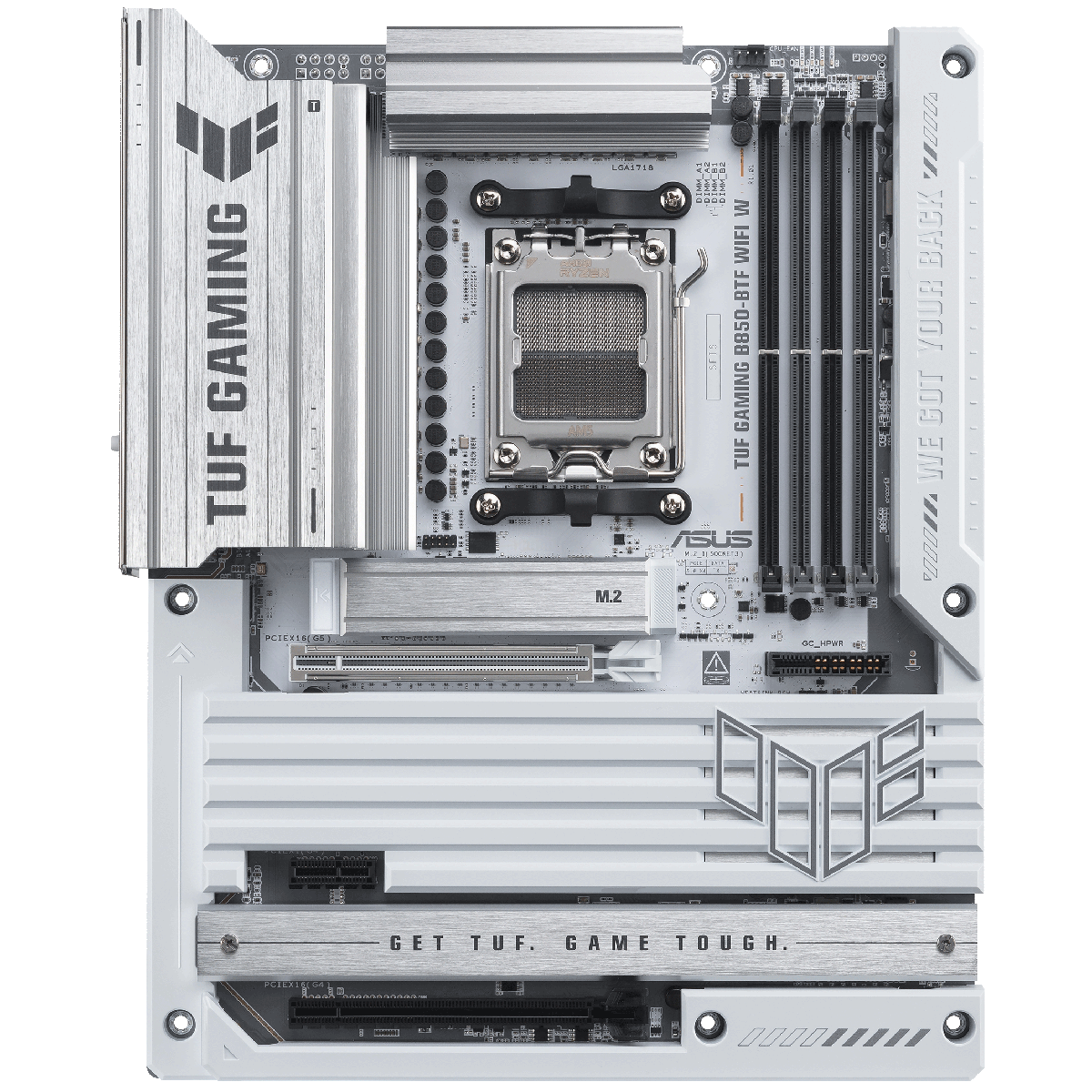 Материнская плата ASUS TUF GAMING B850-BTF WIFI W, AM5, B850, 4*DDR5, 4*SATA, 3*M.2, 7*USB 3.2, 2*US