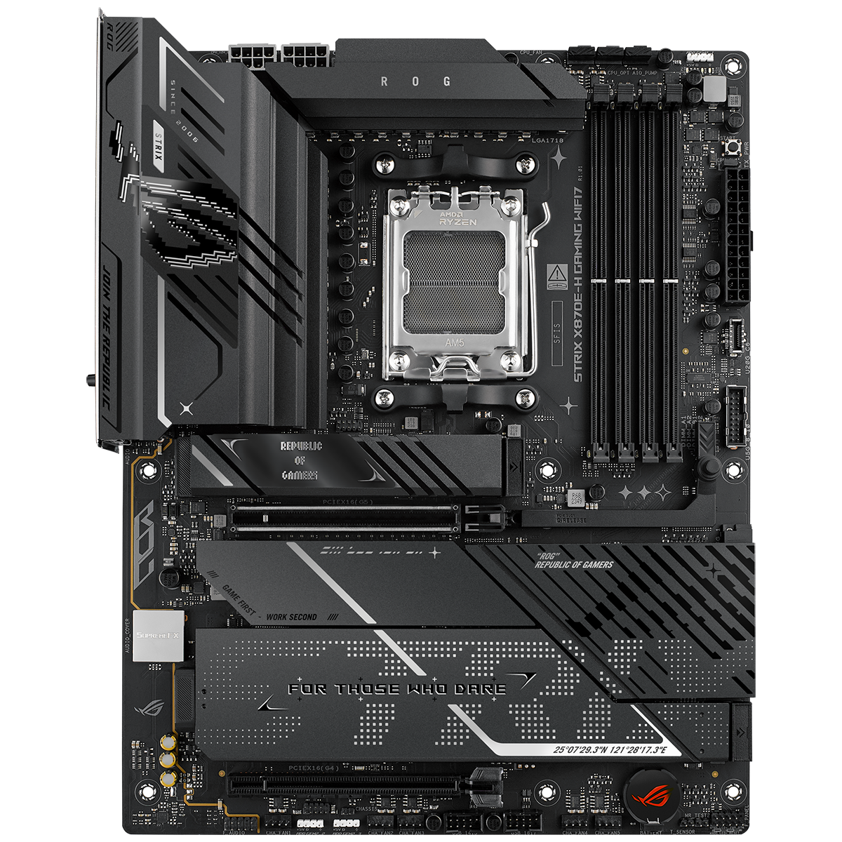 Материнская плата Asus ROG STRIX X870E-H GAMING WIFI7 Socket AM5 AMD X870E 4xDDR5 ATX AC`97 8ch(7.1)