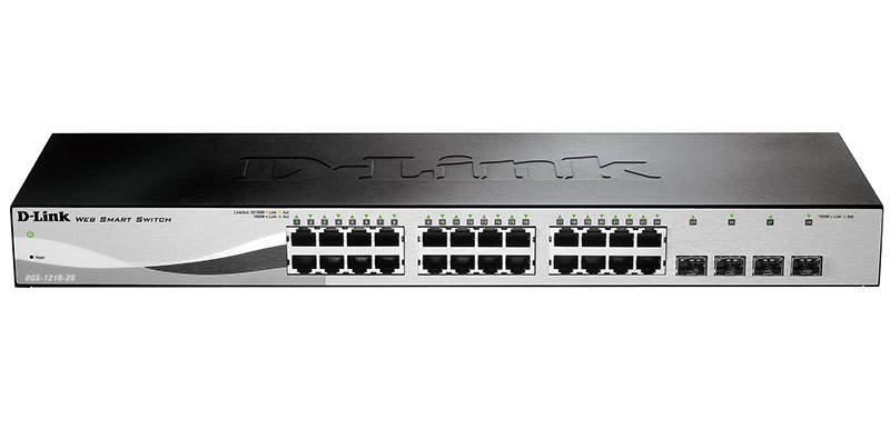 Коммутатор D-Link DGS-1210-28/F3A 28x1Гбит/с 4xКомбо(1000BASE-T/SFP) настраиваемый
