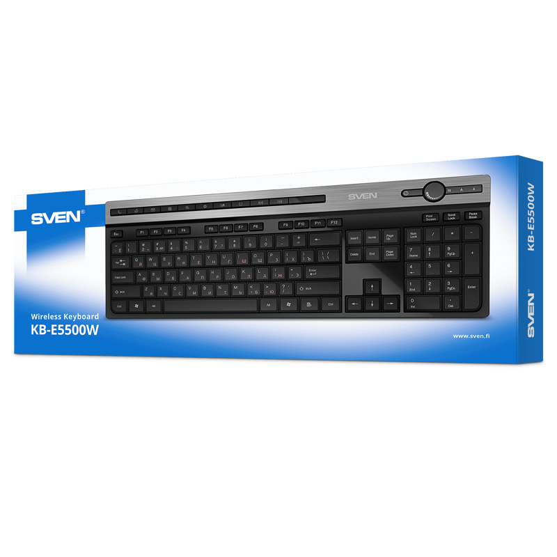 Клавиатура Wireless Sven KB-E5500W 2,4 GHz, 115кл.