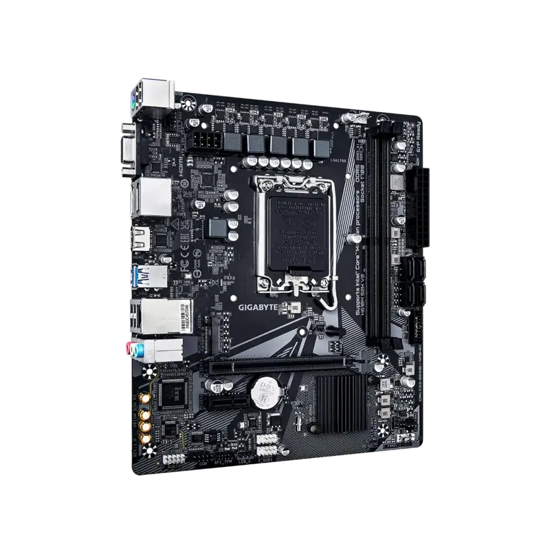 Материнская плата Gigabyte H610M S2H V2 Soc-1700 Intel H610 2xDDR5 mATX AC`97 8ch(7.1) GbLAN+VGA+HDM
