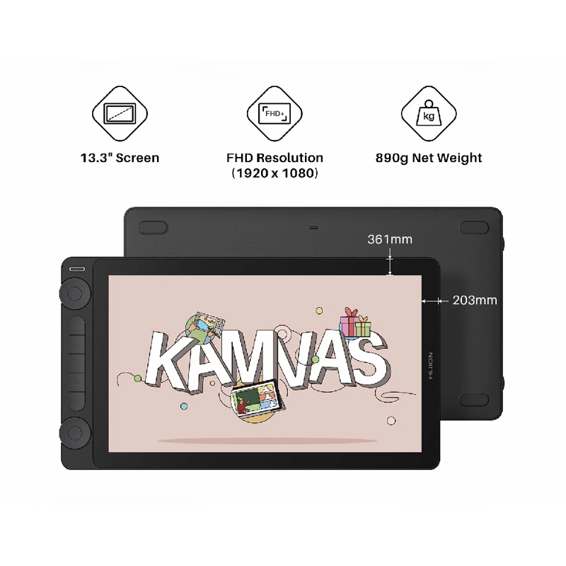 Графический планшет Huion KAMVAS 13 Gen 3 Black
