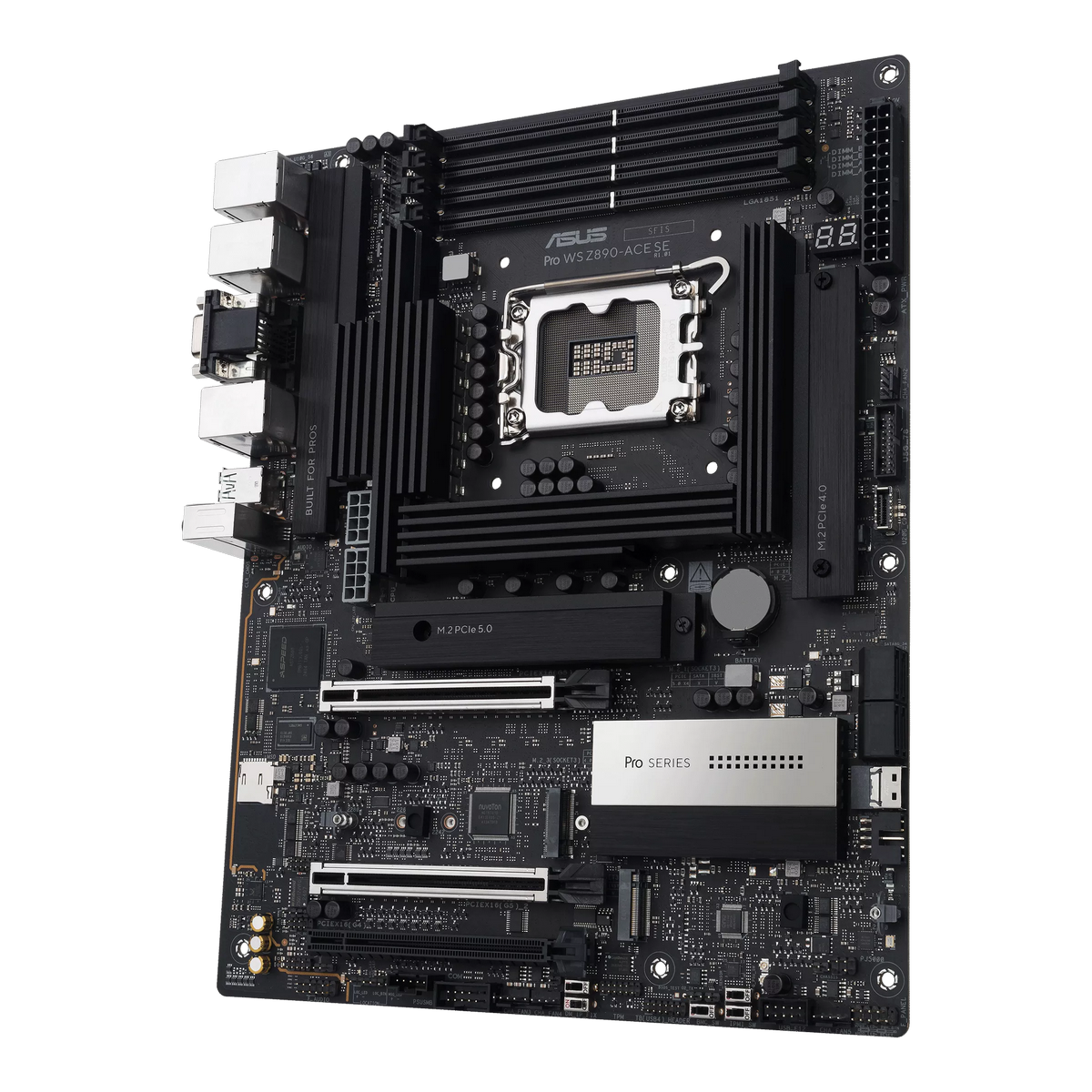 Материнская плата ASUS PRO WS Z890-ACE SE LGA1851 ATX 4хDDR5 3xPCIEx16 4xM.2 Thunderbolt USB-C HDMI 