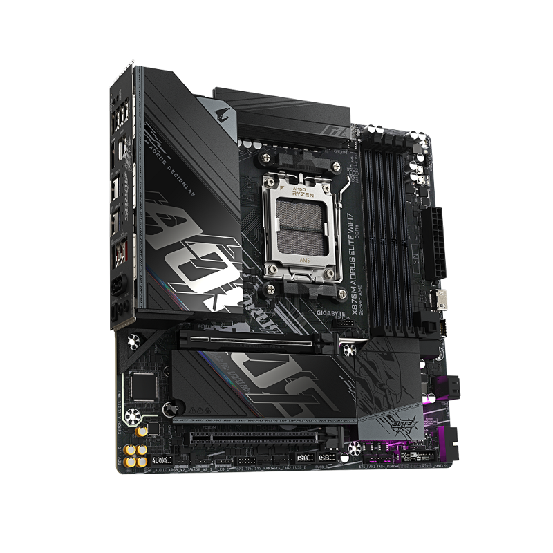 Материнская плата Gigabyte X870M A ELITE WF7 Socket AM5 AMD X870 4xDDR5 mATX AC`97 8ch(7.1) 2.5Gg RA