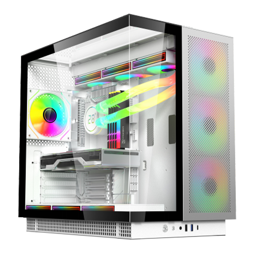 Корпус для ПК ACD Phantom 100 ATX, Type-C + 2XUSB3.0+HD audio combo, 4X120mm ARGB fans+Remote contro