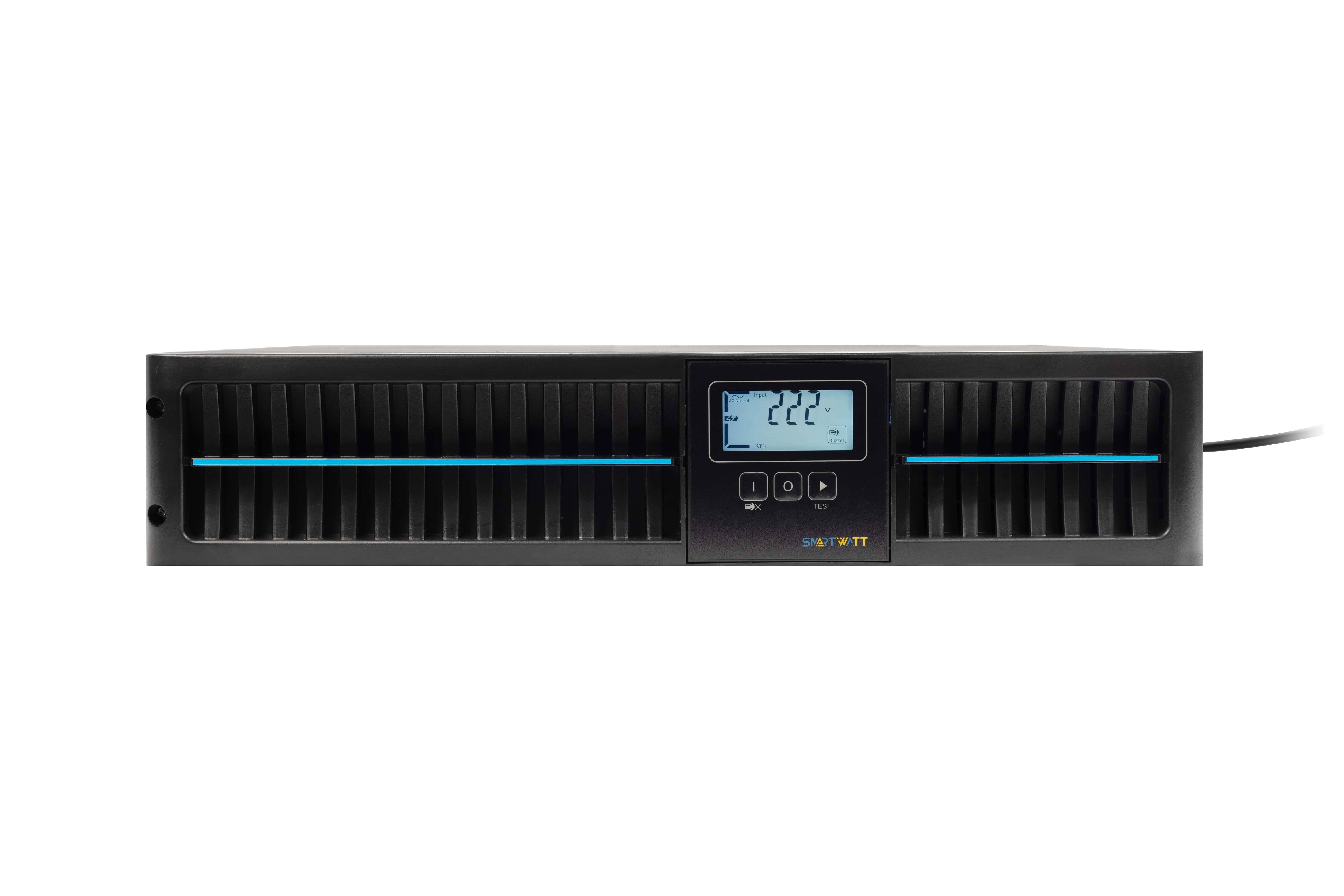 ИБП SMARTWATT UPS DATA PRO 1kVA Online 1000VA/900W (Euro x2, RS232 USB, SNMP, LCD, 450x440x88(мм), 1