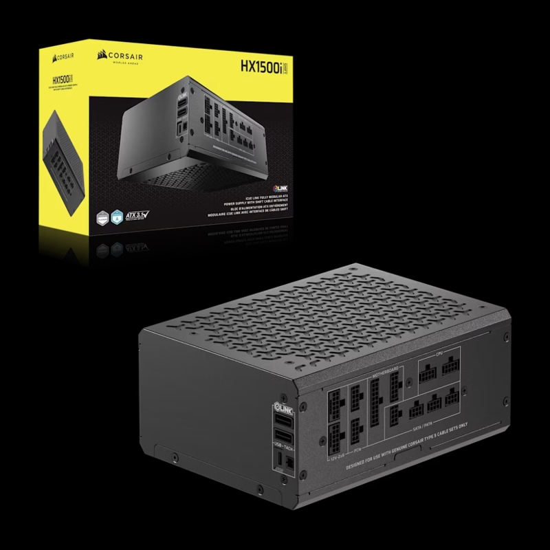 Блоки питания Corsair HX1500i SHIFT, Model RPS0196, 1500W 80+ Platinum (ATX, 3.1, PCIe 5.1, Full mod