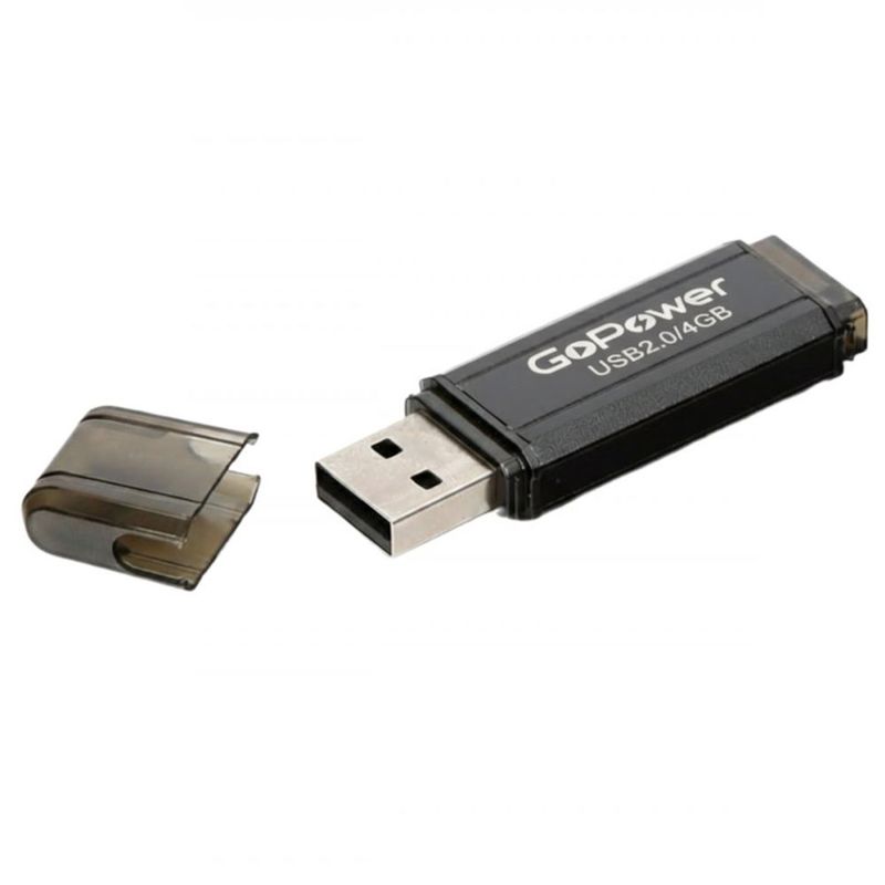 Флеш-накопитель GoPower HIT 4GB USB2.0 металл черный