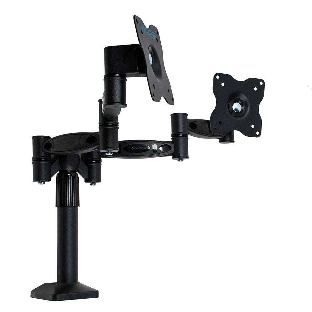 Кронштейн для мониторов ЖК Kromax OFFICE-3 серый 15"-32" макс.12кг настольный поворот и наклон