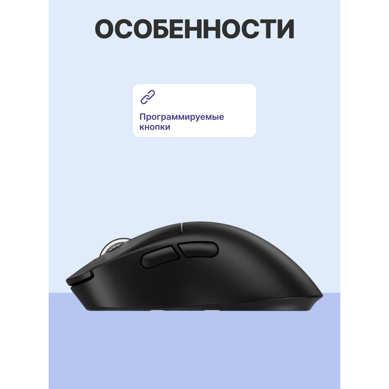 Мышь игровая беспроводная Logitech G Pro X Superlight 2, Black  910-006630