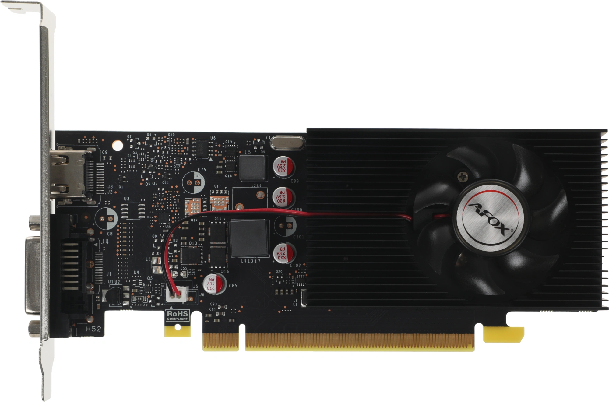 Видеокарта Afox PCI-E 3.0 AF1030-2048D5L7 NVIDIA GeForce GT 1030 2Gb 64bit GDDR5 1228/6000 DVIx1 HDM