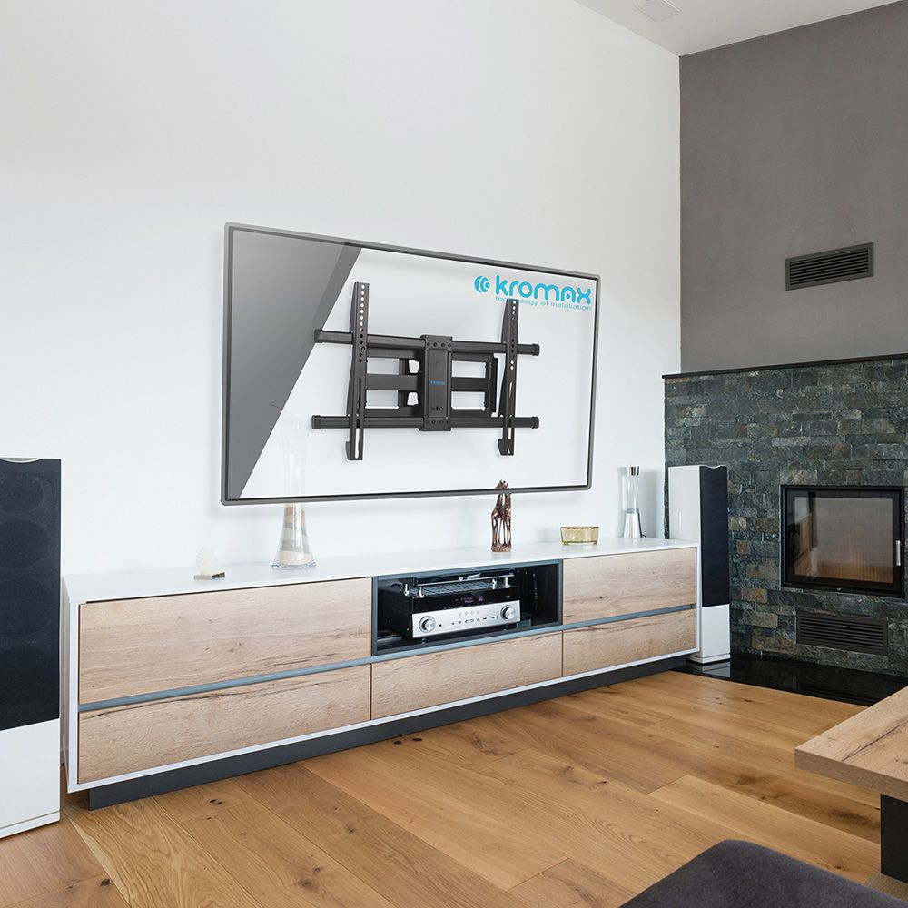 Кронштейн для телевизора Kromax GALACTIC-57 черный 32"-75" макс.60кг настенный поворотно-выдвижной и