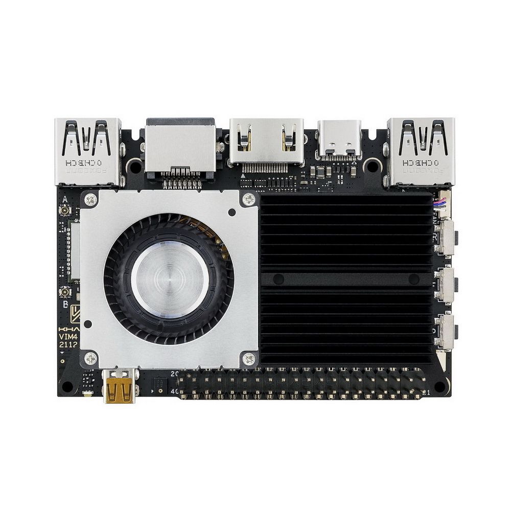 Одноплатный компьютер Khadas VIM4 Active cooling kit ARM Cortex-A73 4-Core + Cortex-A53 4-Core Amlog