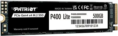 Накопитель SSD Patriot PCIe 4.0 x4 500GB P400LP500GM28H P400 Lite M.2 2280