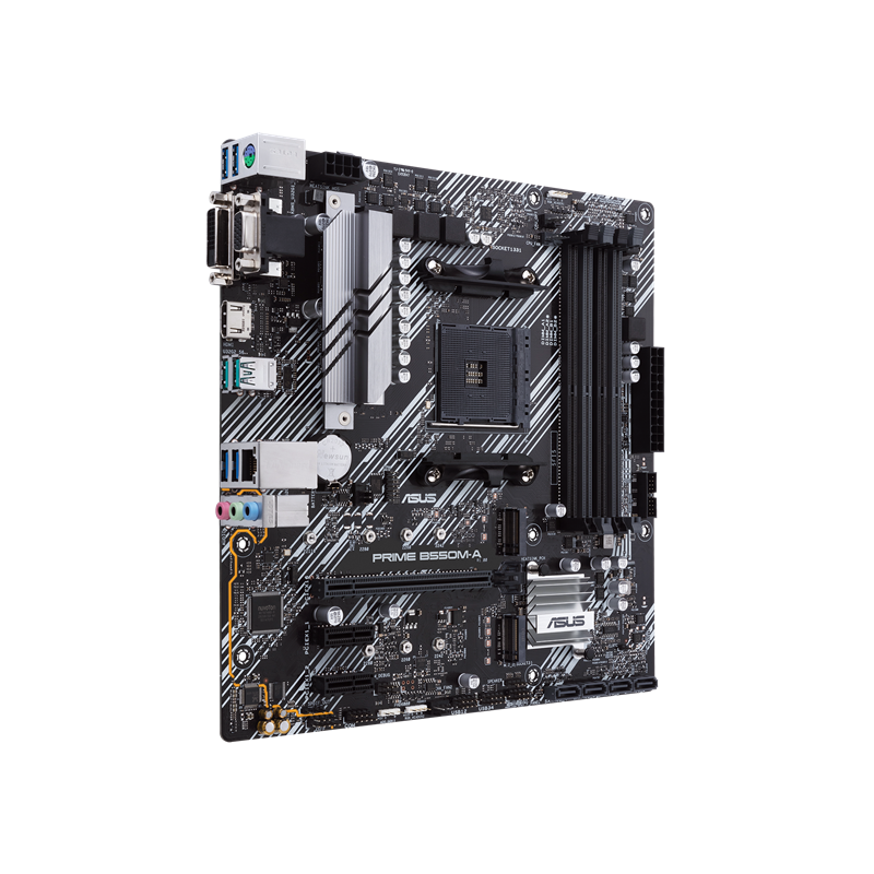 Материнская плата Asus PRIME B550M-A Soc-AM4 AMD B550 4xDDR4 mATX AC`97 8ch(7.1) GbLAN RAID+VGA+DVI+