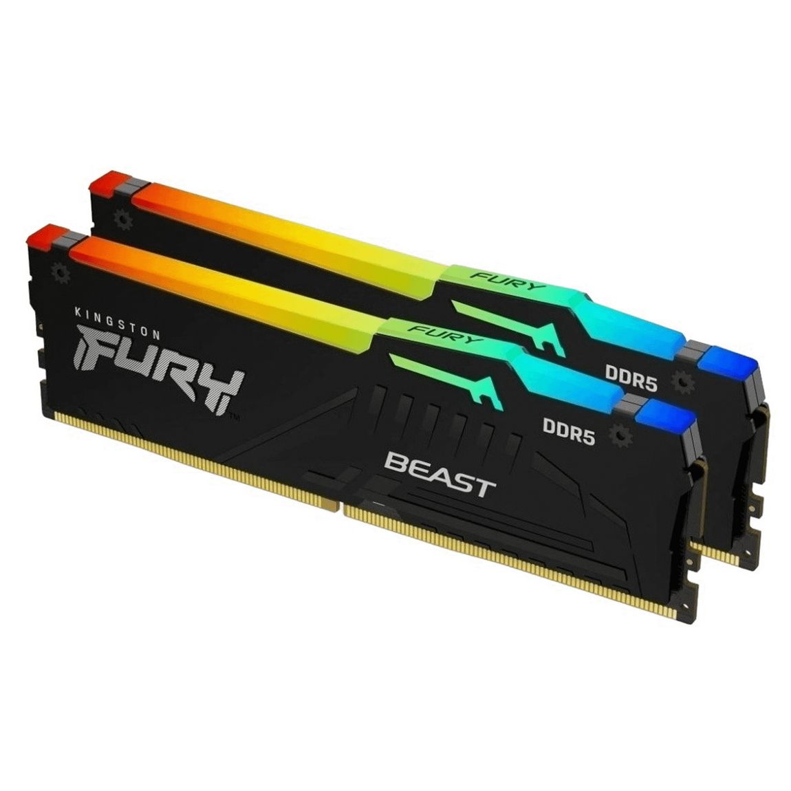 Память DDR5 2x16GB 6000MHz Kingston KF560C36BBE2AK2-32 Fury Beast RGB RTL Gaming PC5-48000 CL36 DIMM