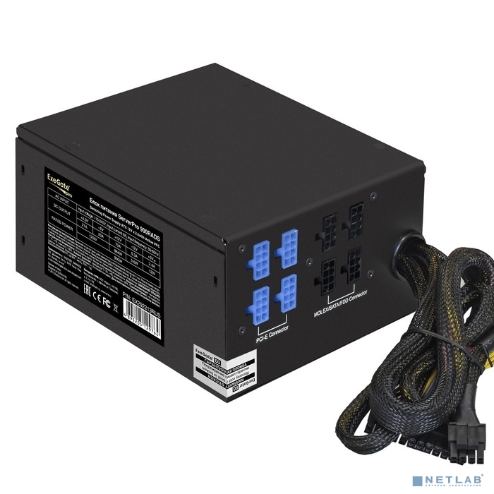 Exegate EX292213RUS Серверный БП 900W ExeGate ServerPRO-900RADS (ATX, for 3U+ cases, APFC, КПД 80% (
