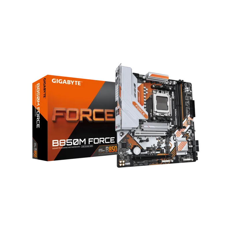Материнская плата Gigabyte B850M FORCE Socket AM5 AMD B850 2xDDR5 mATX AC`97 8ch(7.1) 2.5Gg RAID+HDM