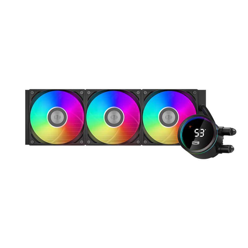 Система охлаждения PCCooler DA360 Pro ARGB Digital BK (300W, 360mm, LED temp., Black, ARGB/ Fans: 3x