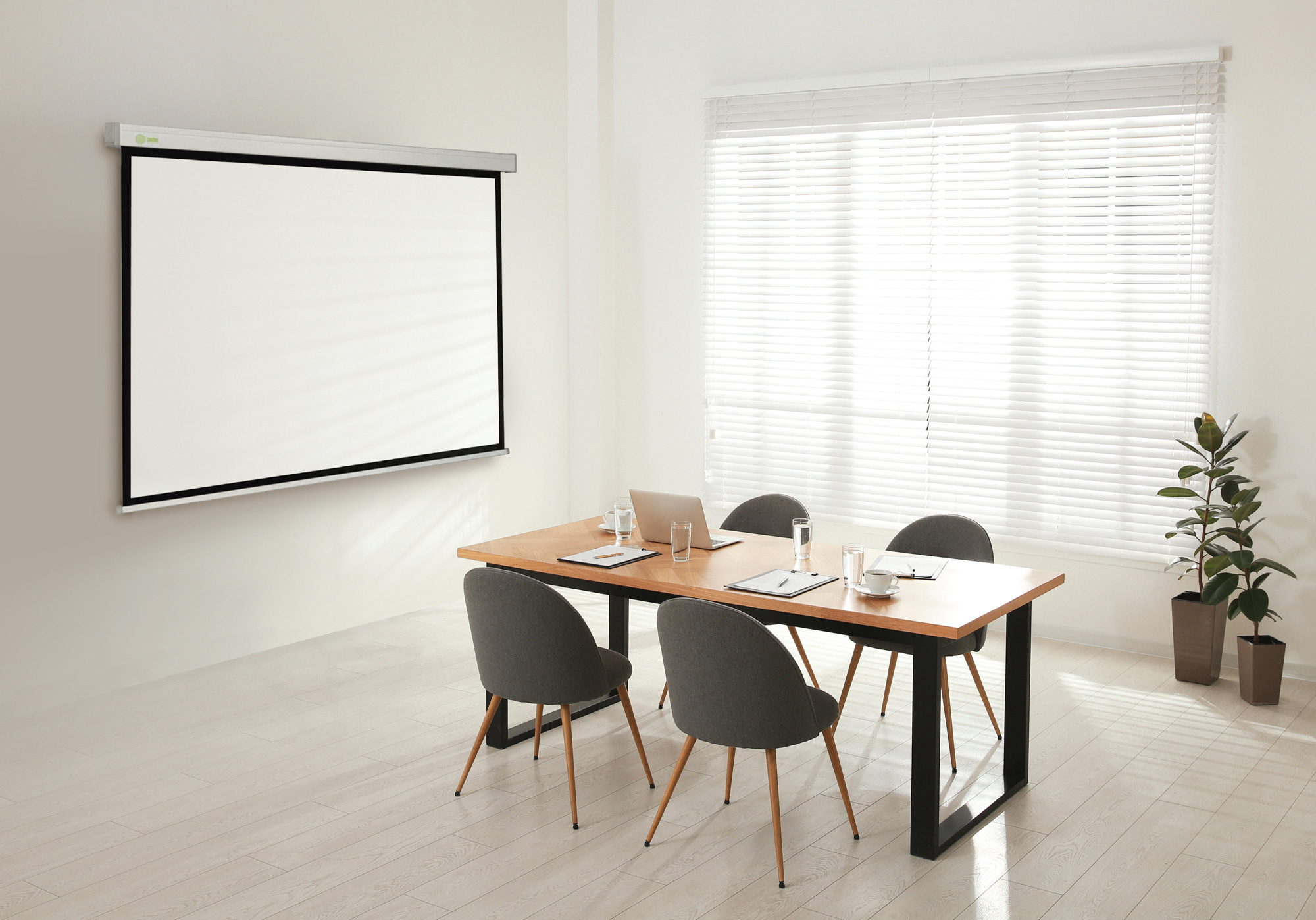 Экран Cactus 84" 150x150см Wallscreen CS-PSW-150x150 1:1 настенно-потолочный рулонный белый