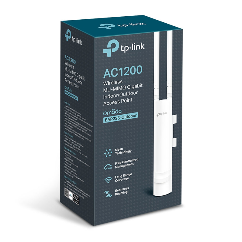 Точка доступа TP-Link EAP225-outdoor AC1200 10/100/1000BASE-TX белый