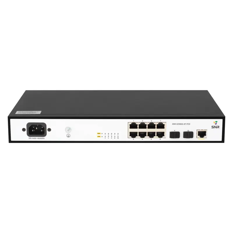 Коммутатор SNR SNR-S2985G-8T-POE (L2) 8x1Гбит/с 2SFP 8PoE 124W управляемый