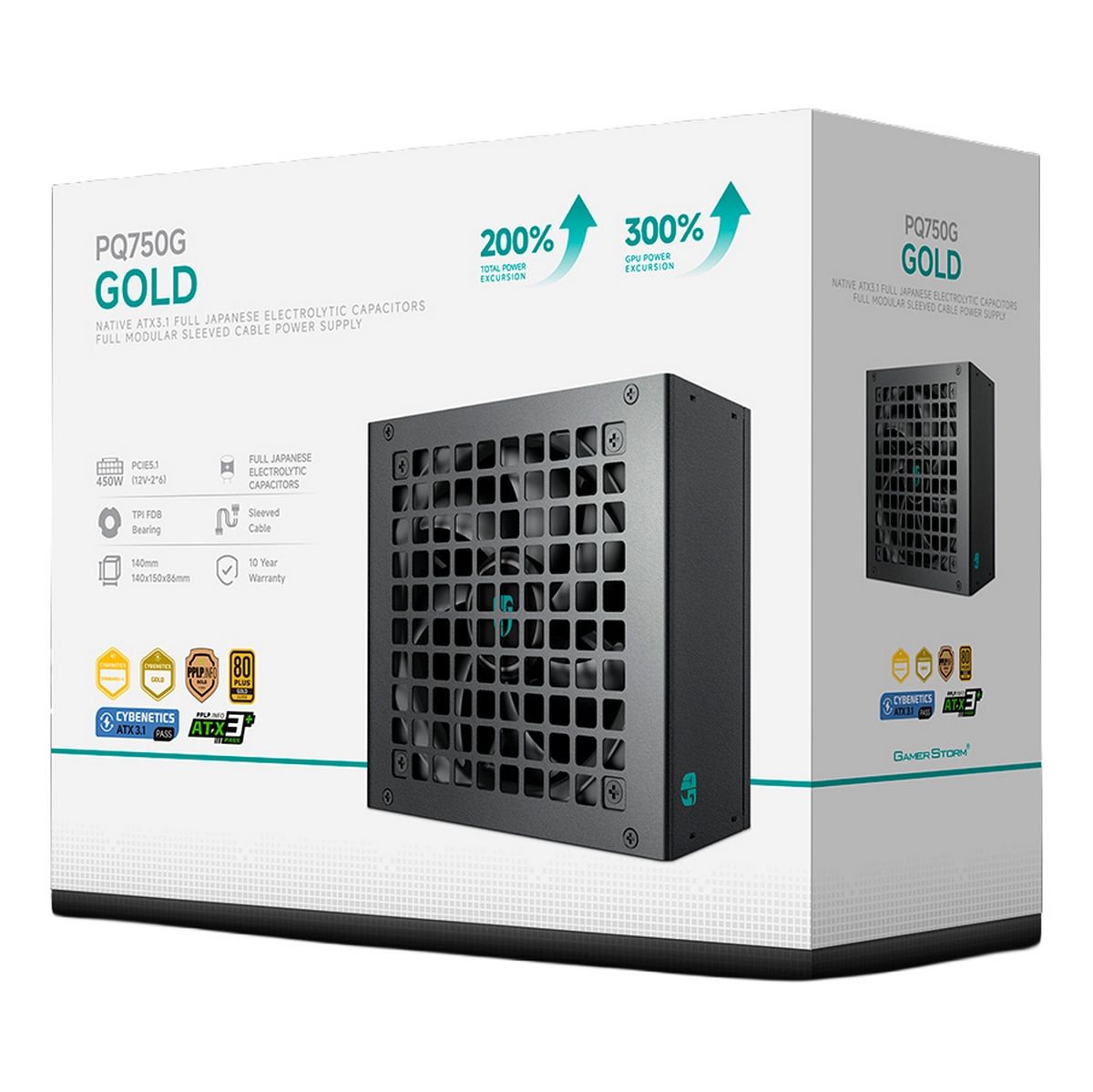 Блок питания Deepcool ATX 750W GamerStorm PQ750G Gen.5 80+ gold (20+4pin) APFC 120mm fan 6xSATA Cab 