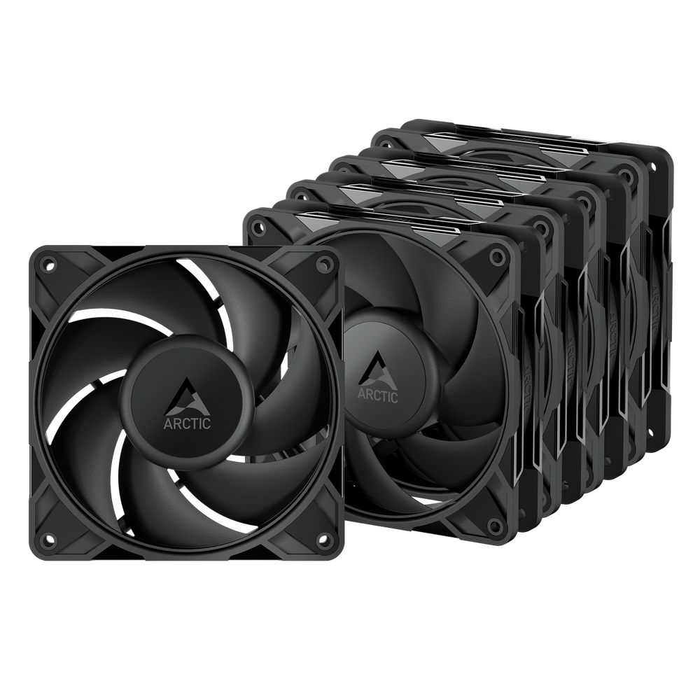 Комплект вентиляторов ARCTIC P12 Pro LN черный [120 x 120 мм, 4 pin, 450 об/мин - 2000 об/мин, - 25 дБ, в комплекте - 5]
