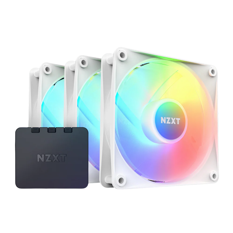 Кулер для корпуса NZXT F120 RGB Core Triple Pack (120x120x25mm, 4-pin PWM, RGB, 78.86CFM, 33.88dBA, 