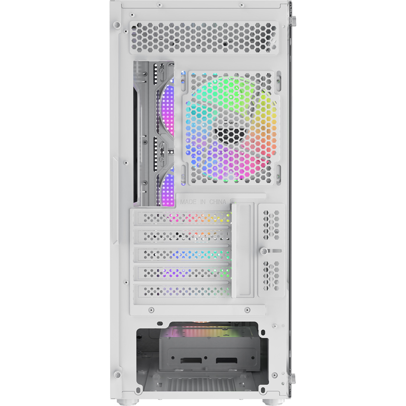 Корпус Ocypus Gamma C50 WH ARGB, Mini-Tower, TG, 4x120mm ARGB, 1xUSB-A 3.0 + 2xUSB 2.0, mATX, mITX W