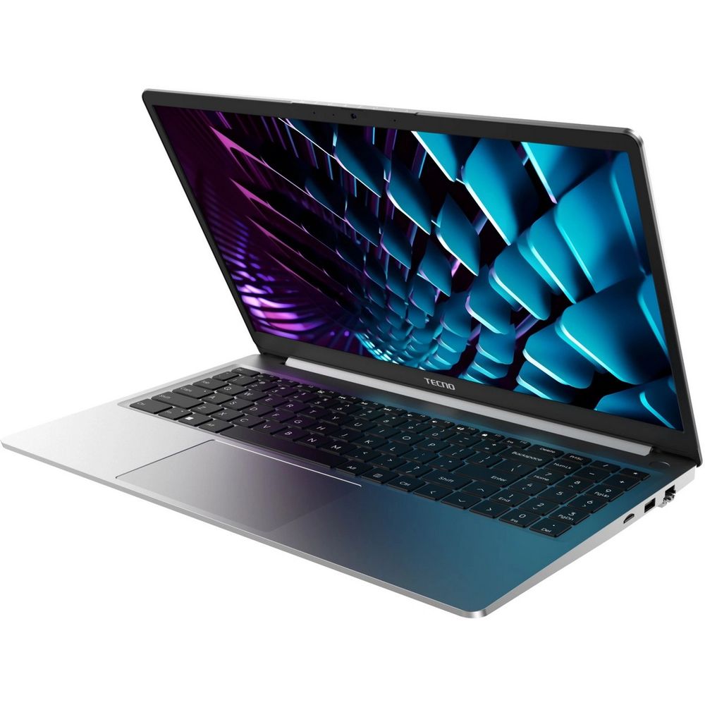 Ноутбук TECNO MegaBook K15SFA AMD Ryzen 7 7735HS/16Gb (soldered D5)/SSD512Gb/UMA/15.6"/IPS/FHD/1920x1080/60Hz/Win11/RJ-45/Silver/1.7kg