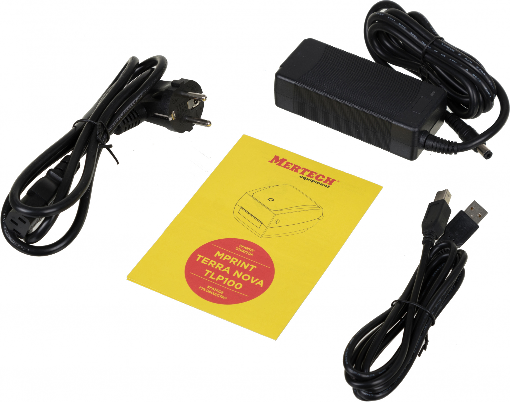 Термопринтер Mertech TLP100 Terra Nova (4588) 203dpi 127мм/с/USB/RS232/Eth для печ.накл. черный