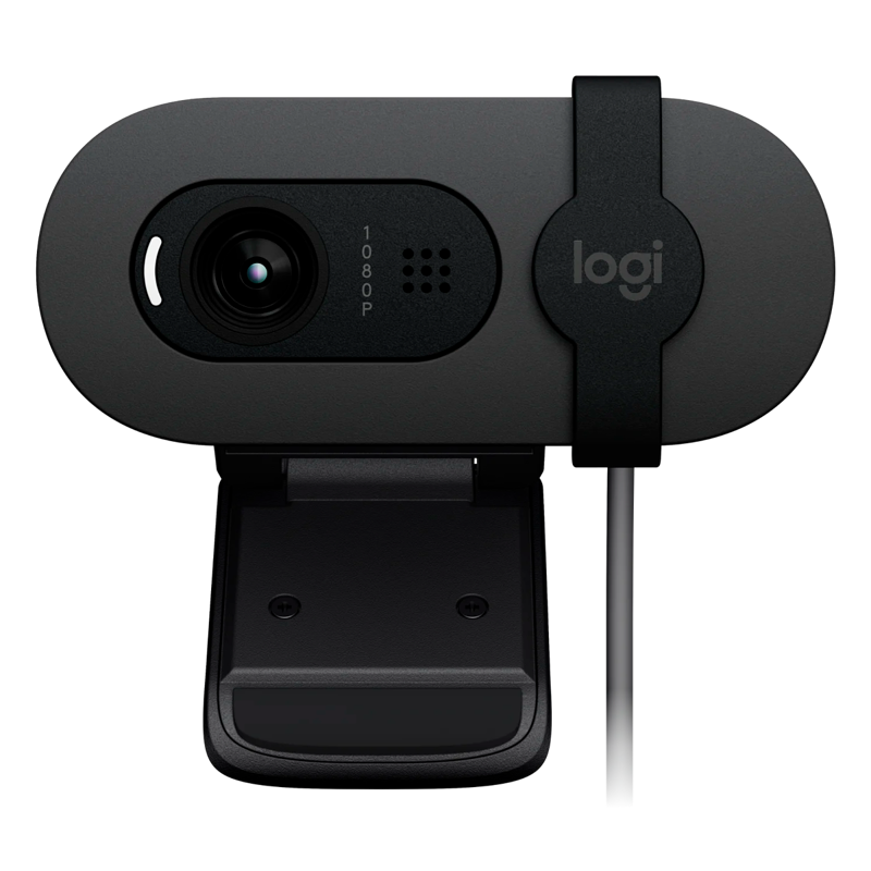 Камера Web Logitech HD Webcam Brio 100 черный 2Mpix (1920x1080) USB-A с микрофоном для ноутбука (960