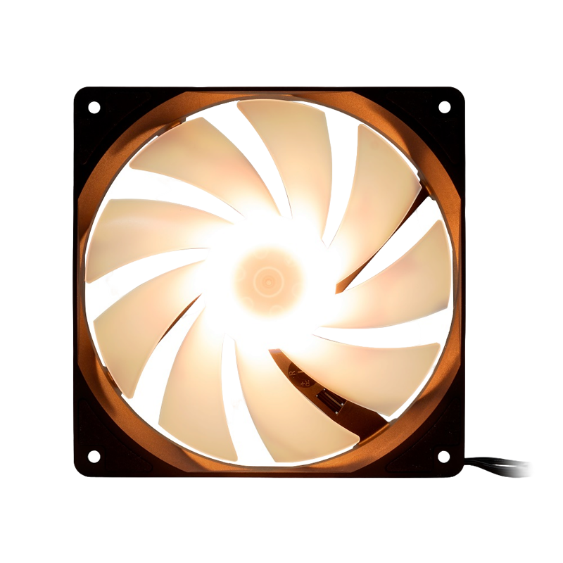 Кулер HSPD FN001 Black (140x140x25mm, 4-pin PWM, ARGB, 58.7CFM, 35dBA, 1500RPM, Black)