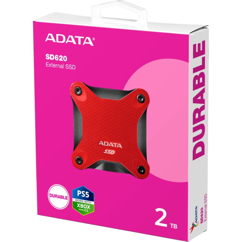 Накопитель SSD A-Data USB3.1 2TB SD620-2TCRD SD620 2.5" красный