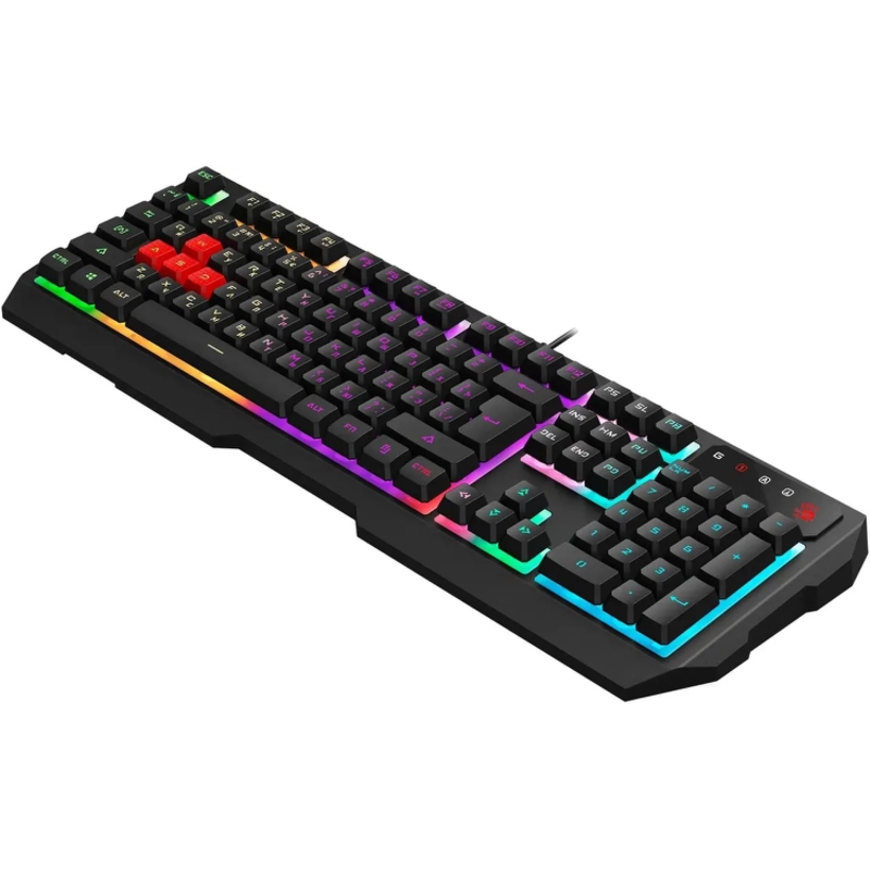 Клавиатура A4Tech Bloody B140N черный USB Multimedia for gamer LED (подставка для запястий) (B140N)