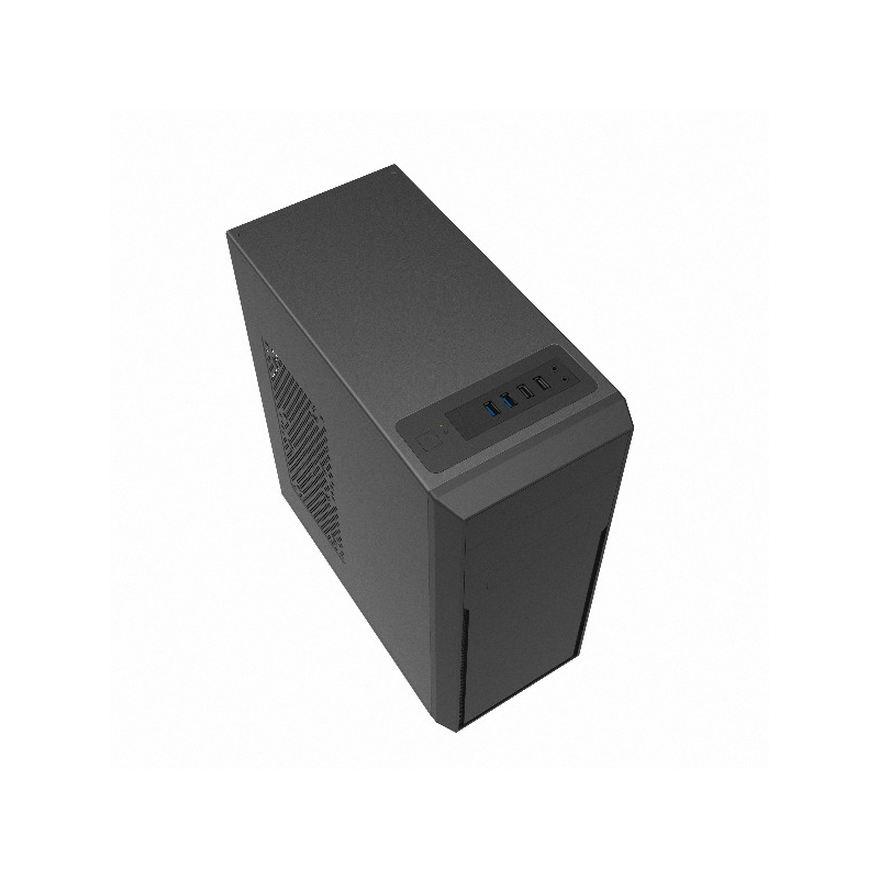 Корпус c блоком питания 450 Ватт Foxline FL-302-FZ450-U32 ATX case, black, w/PSU 450W 8cm, w/2xUSB2.