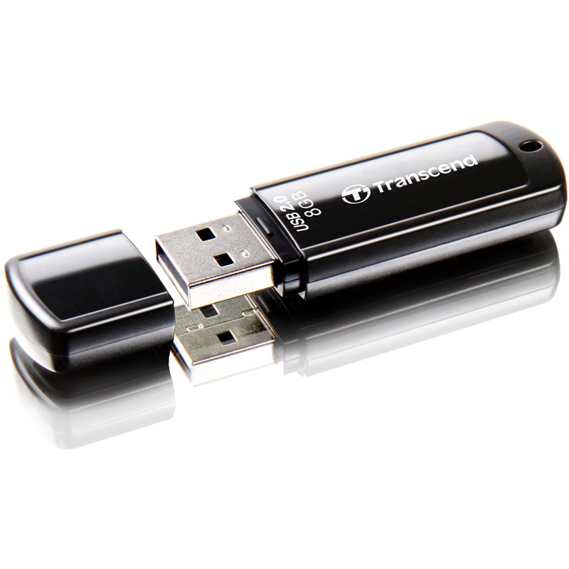 Флеш Диск Transcend 8Gb Jetflash 350 TS8GJF350 USB2.0 черный