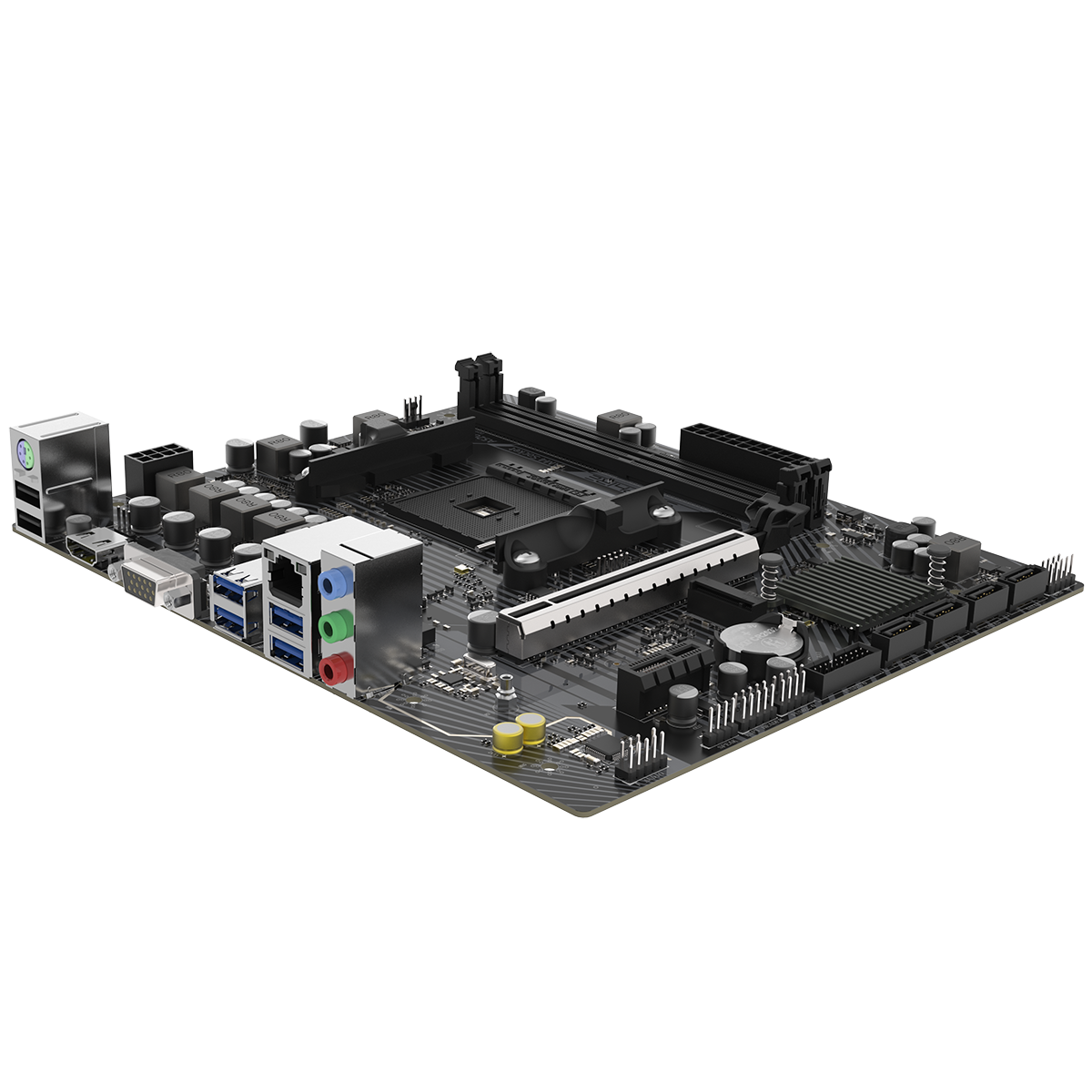 Материнская плата Sapphire A520M-E A520, AM4, 2*DDR4, 1*PCIEx16, 1*PCIEx1, 1*M.2, 6*USB3.2Gen1, 4*US