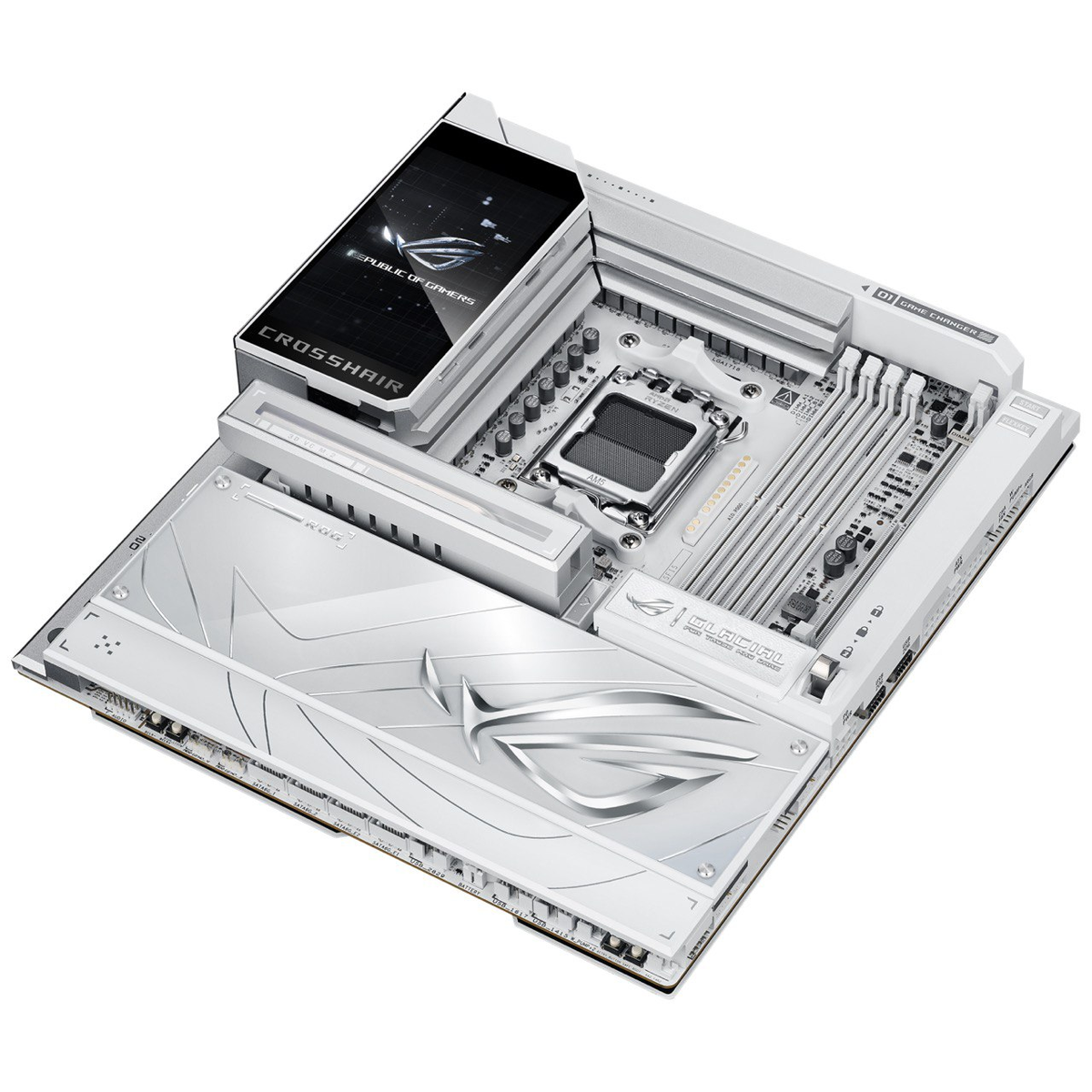 Материнская плата ASUS ROG CROSSHAIR X870E GLACIAL AM5 E-ATX 4xDDR5 2xPCIEx16 2xM.2 2xUSB-C 2x10GLAN
