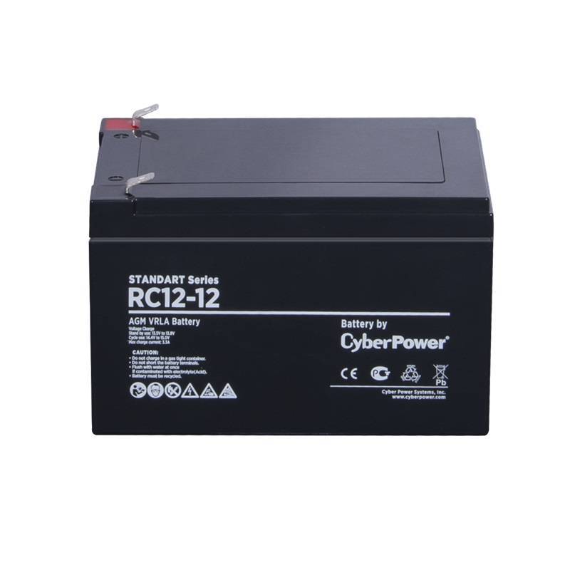 Аккумуляторная батарея CyberPower RC 12-12 12В/12Ач, клемма F2 (151х98х93мм (98мм)/ 3,8кг/ Срок служ