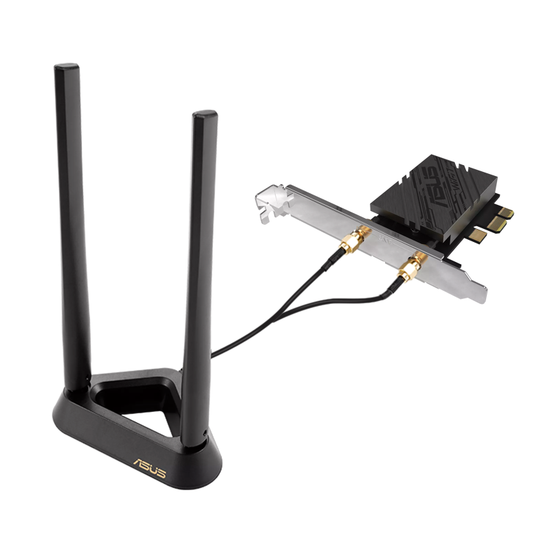Сетевой адаптер Wi-Fi + Bluetooth Asus PCE-BE92BT BE9400 PCI Express (ант.внеш.несъем.) 2ант.