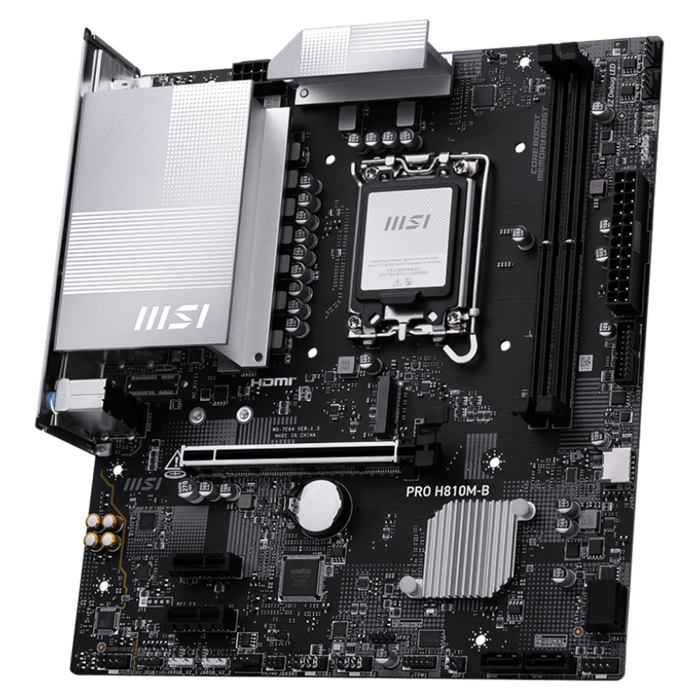 Материнская плата MSI PRO H810M-B H810, LGA1851, 2*DDR5, 1*PCIEx16, 2*PCIEx1, 1*M.2, 1*TypeC, 4*USB3