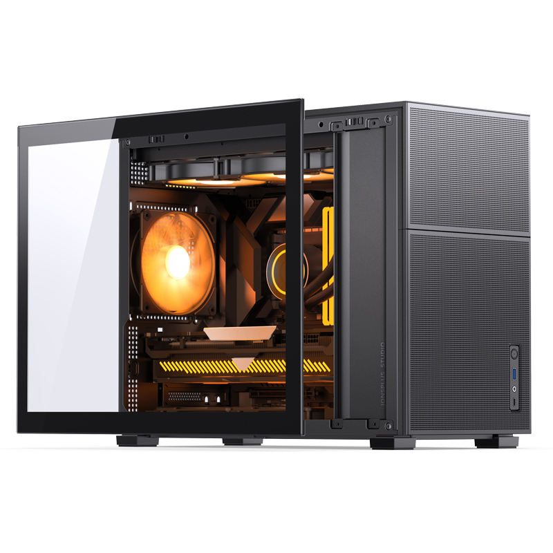 Корпус JONSBO D31 MESH, Mini-Tower, TG, no fan, 1xUSB-A 3.2 + 1xUSB-C 3.2, mATX, mDTX, mITX Black