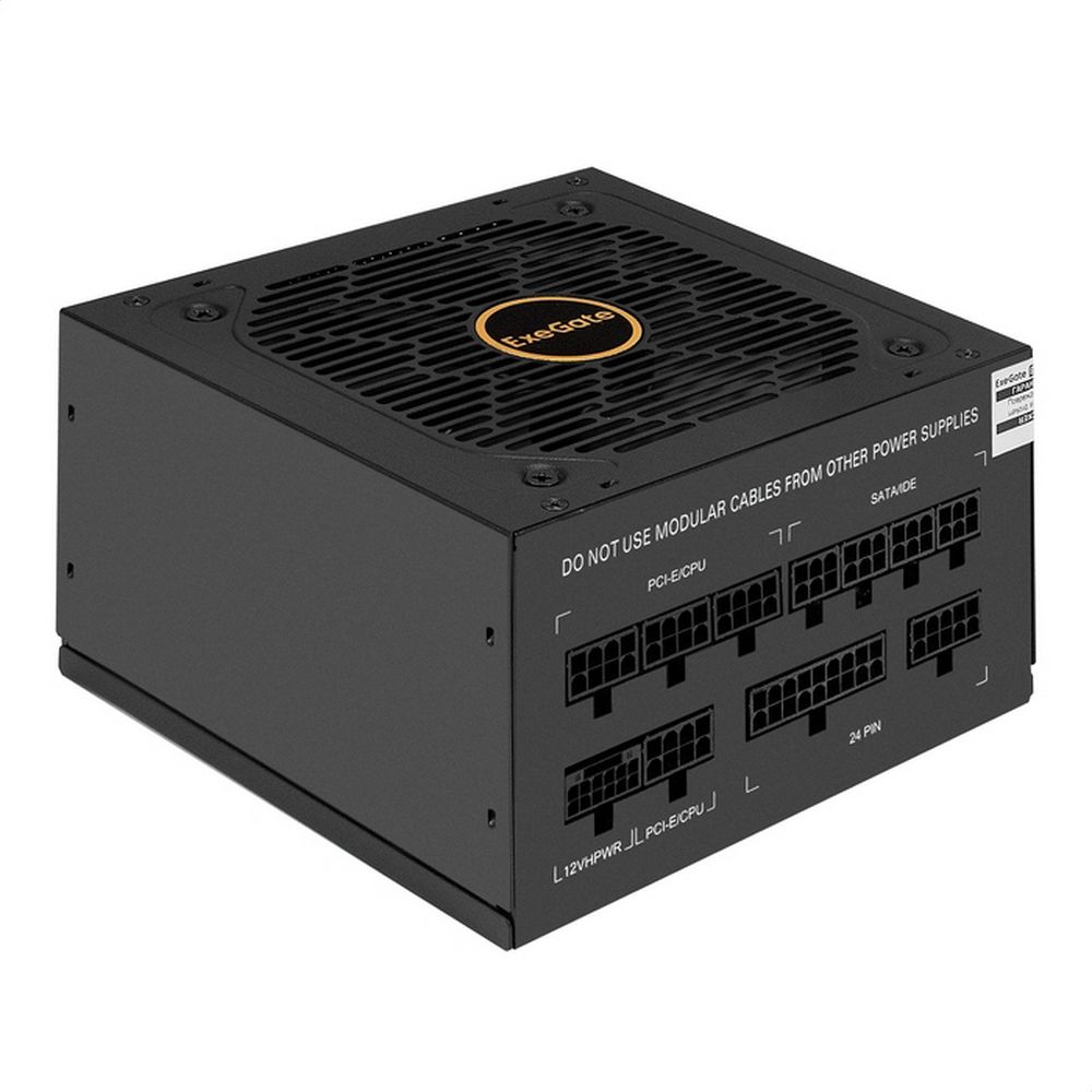 Exegate EX297235RUS Блок питания 1200W ExeGate 80 PLUS® GOLD 1200VSP FC (ATX3.0, APFC, КПД 90% (80 P