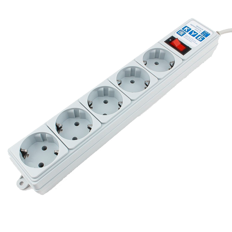 Сетевой фильтр Powercube SPG-B-6 1.9м (5 розеток) серый (коробка)