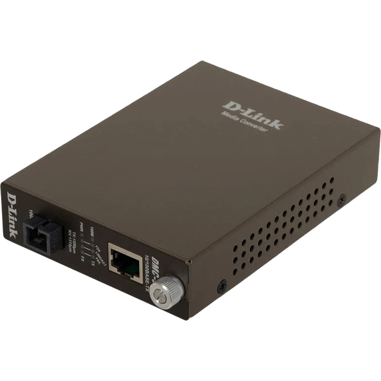 Медиаконвертер D-Link DMC-920T/B10A 10/100 UTP в 100мб SM Single Fiber (20km, SC), RTL {10}, (430237